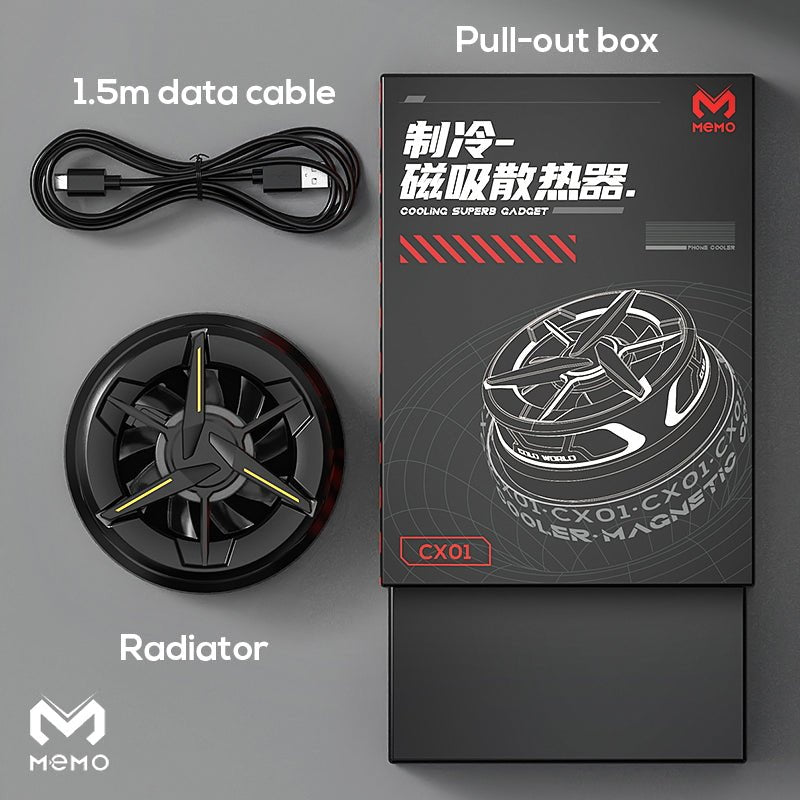 Magnetic Phone cooler_ Mobile Radiator Cooling Fan for pubg